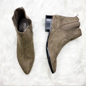 Canny Studded Pointed Toe Ankle Boots